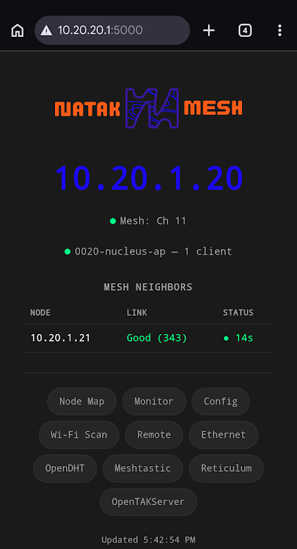 Fig. 7: Nucleus OS home page
